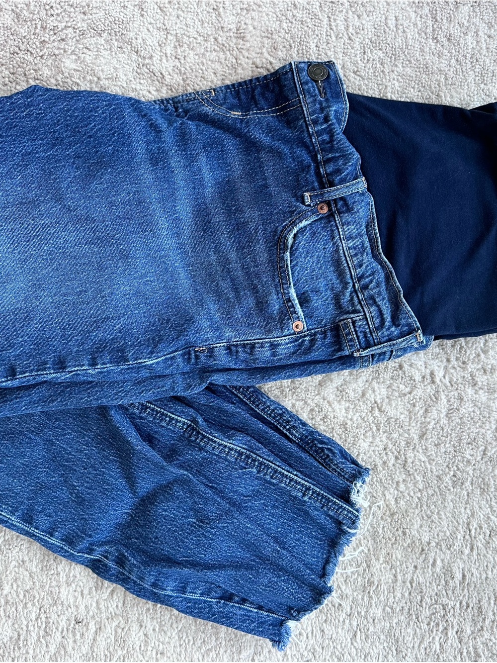 GAP Maternity Blue Relaxed-Fit Denim Jeans
